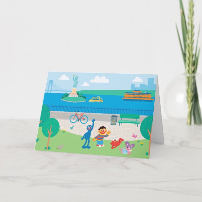 Sesame Street | Governors Island Scene Card (Front)