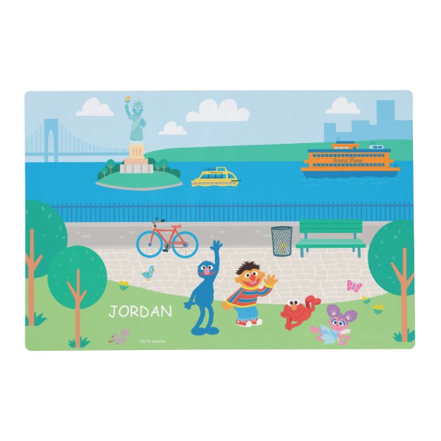 Sesame Street | Governors Island Scene Placemat (Front)