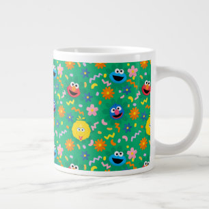 Sesame Street Green Floral Pattern Giant Coffee Mug