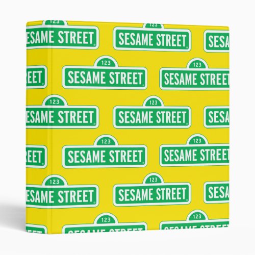 Sesame Street  Green Logo 3 Ring Binder