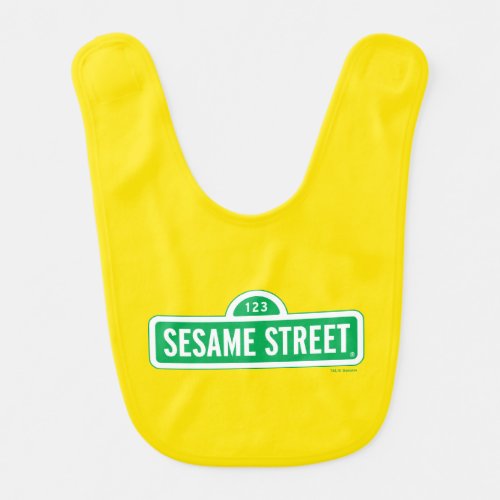 Sesame Street  Green Logo Baby Bib