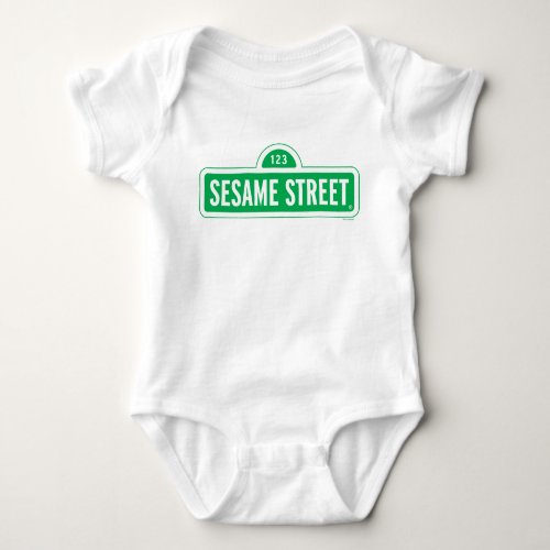 Sesame Street  Green Logo Baby Bodysuit