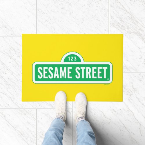 Sesame Street  Green Logo Doormat