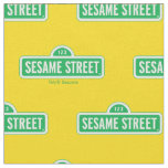 Sesame Street | Green Logo Fabric