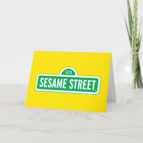 Sesame Street  Green Logo Holiday Card