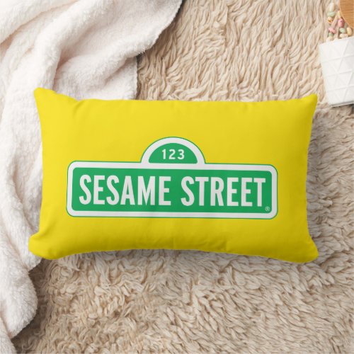 Sesame Street  Green Logo Lumbar Pillow