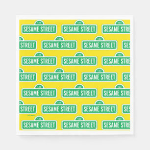 Sesame Street   Green Logo Napkins