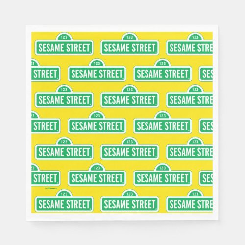 Sesame Street  Green Logo Napkins