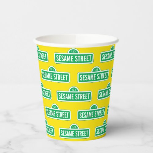 Sesame Street  Green Logo Paper Cups