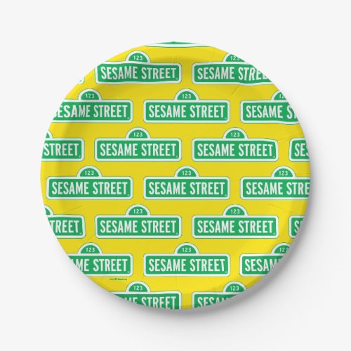 Sesame Street  Green Logo Paper Plates