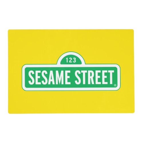 Sesame Street  Green Logo Placemat
