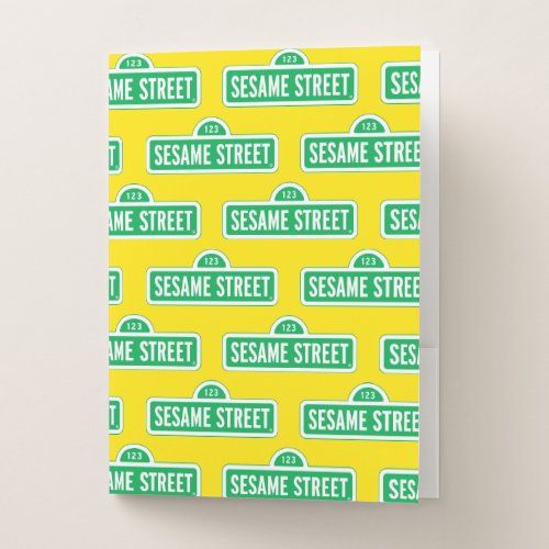 Sesame Street  Green Logo Pocket Folder