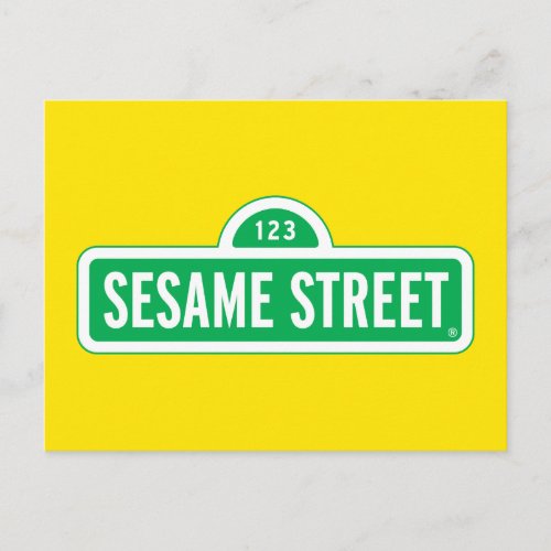Sesame Street  Green Logo Postcard