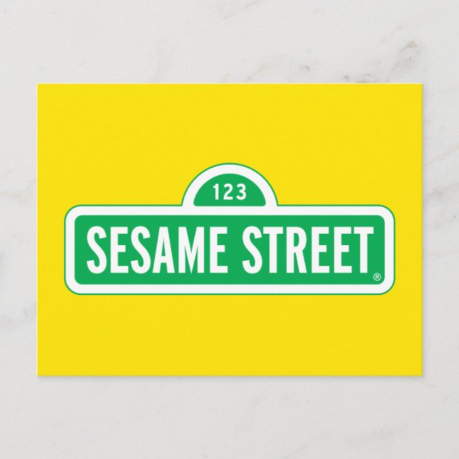 Sesame Street | Green Logo Postcard (Front)