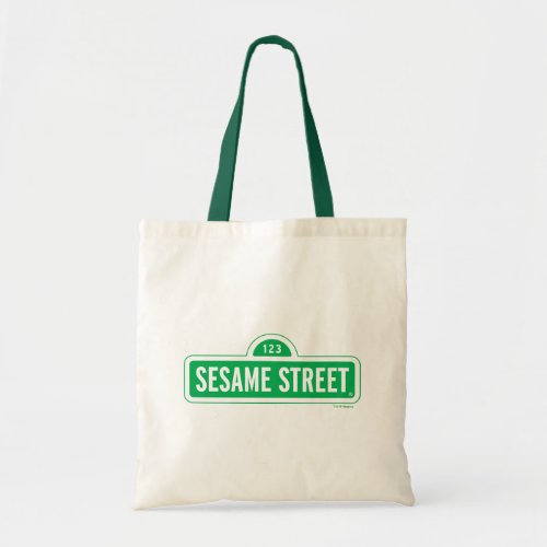 Sesame Street  Green Logo Tote Bag