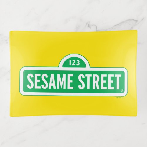 Sesame Street  Green Logo Trinket Tray