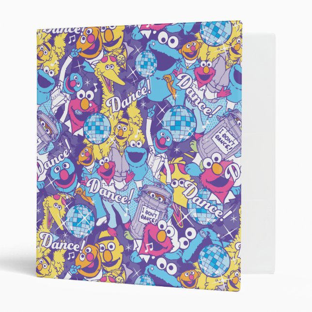 Sesame Street | Groovy Dance Pattern 3 Ring Binder (Front/Inside)