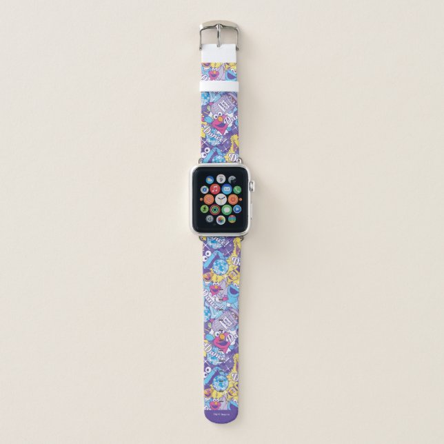 Sesame Street | Groovy Dance Pattern Apple Watch Band (Front)