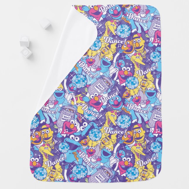Sesame Street | Groovy Dance Pattern Baby Blanket (In Situ)