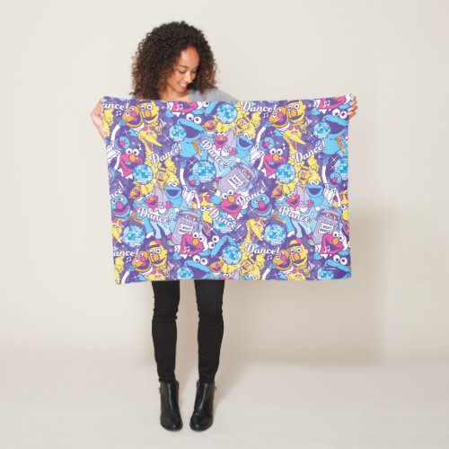 Sesame Street  Groovy Dance Pattern Fleece Blanket