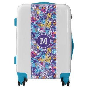 Sesame Street Groovy Dance Pattern Luggage