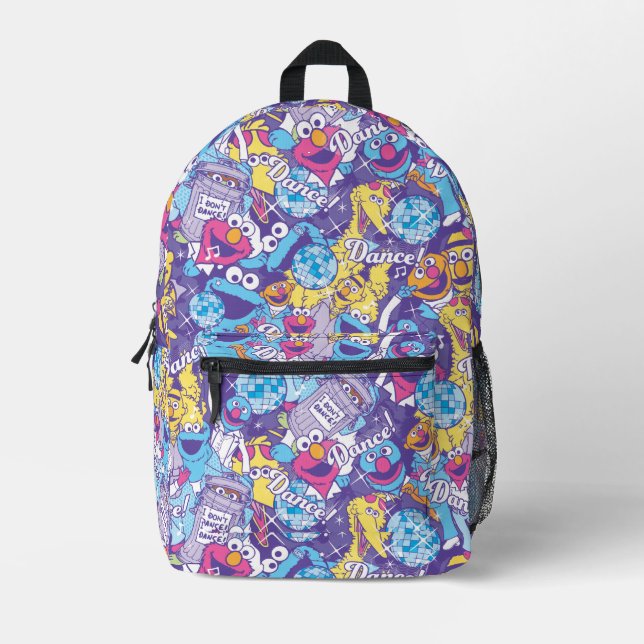 Sesame Street | Groovy Dance Pattern Printed Backpack (Front)