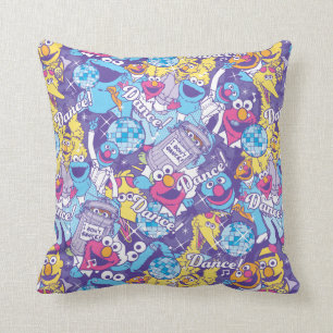 Sesame Street Groovy Dance Pattern Throw Pillow