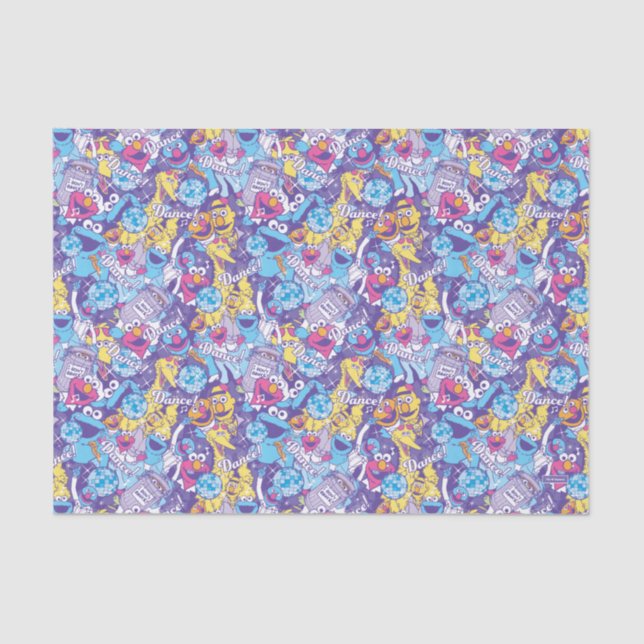 Sesame Street | Groovy Dance Pattern Tissue Paper (Front)