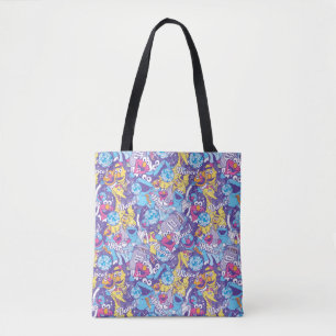 Sesame Street Groovy Dance Pattern Tote Bag