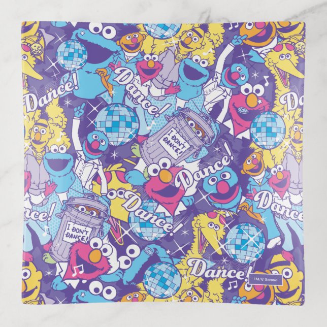 Sesame Street | Groovy Dance Pattern Trinket Tray (Front)