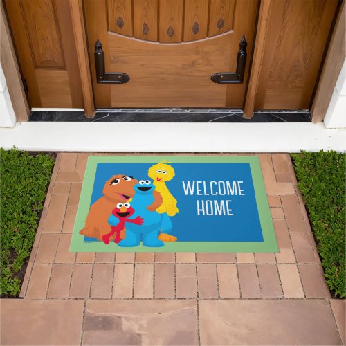 Sesame Street  Group Hug  Add Your Name Doormat