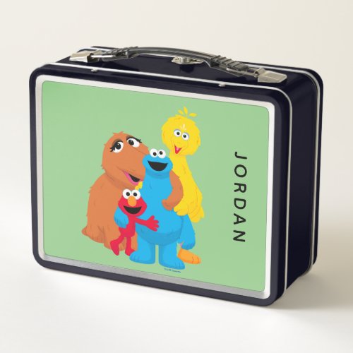 Sesame Street  Group Hug  Add Your Name Metal Lunch Box