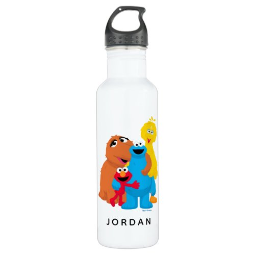 Sesame Street  Group Hug  Add Your Name Stainless Steel Water Bottle