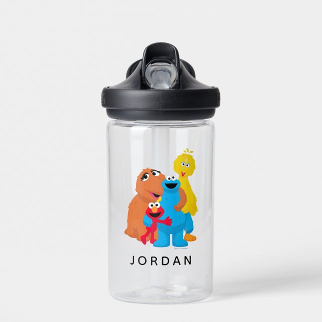 Sesame Street | Group Hug | Add Your Name Water Bottle (Front)