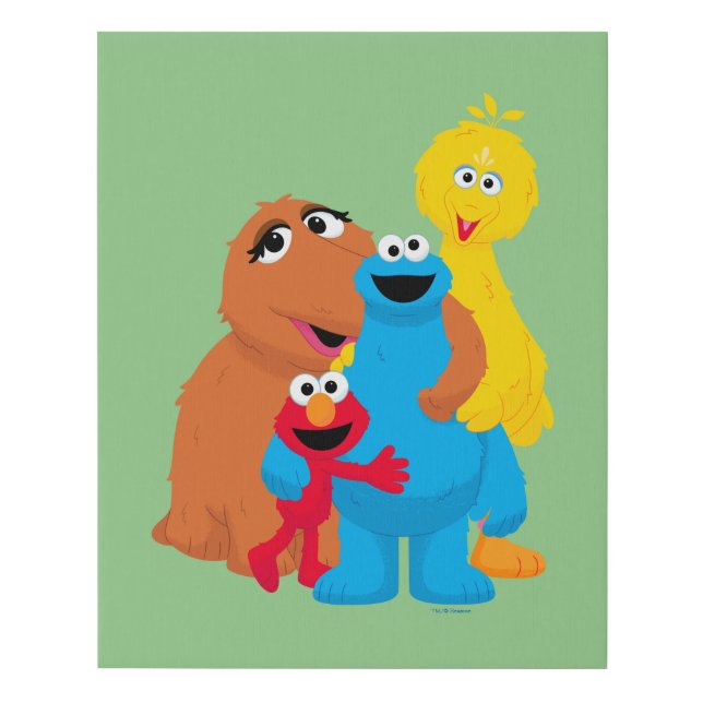 Sesame Street | Group Hug Faux Canvas Print (Front)