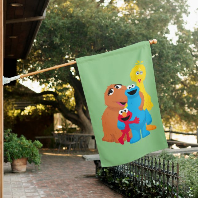 Sesame Street | Group Hug House Flag (In SItu)