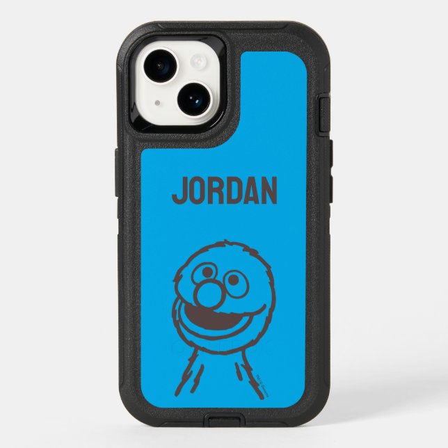 Sesame Street | Grover Bright | Add Your Name Otterbox iPhone Case (Back)
