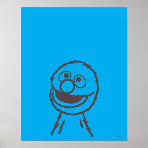 Sesame Street  Grover Bright Poster