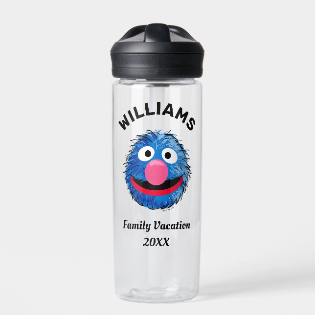 Sesame Street | Grover Family Vacation Water Bottle (Front)