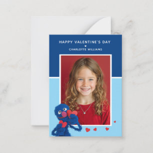 Sesame Street Grover Photo Valentine Note Card