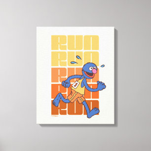 Sesame Street Grover Runs Canvas Print