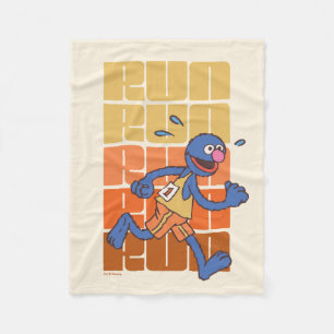Sesame Street   Grover Runs Fleece Blanket