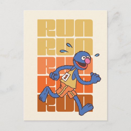 Sesame Street  Grover Runs Postcard
