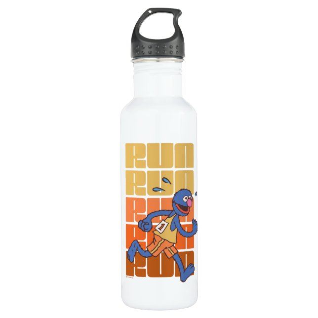 Sesame Street | Grover Runs Stainless Steel Water Bottle (Front)