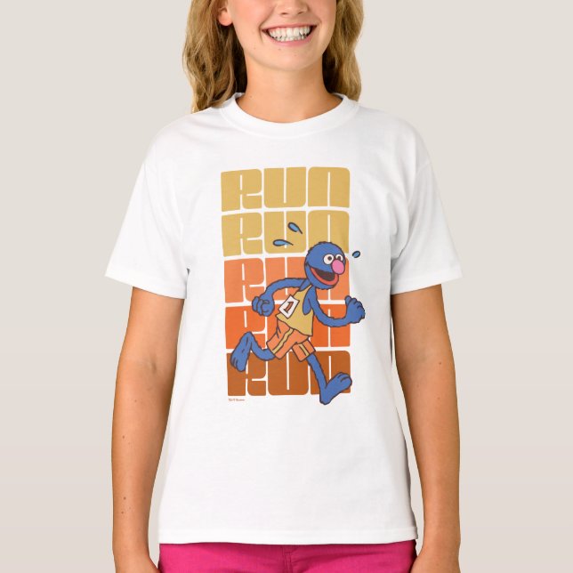 Sesame Street | Grover Runs T-Shirt (Front)