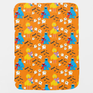 Sesame Street Halloween Bats & Ghosts Pattern Baby Blanket