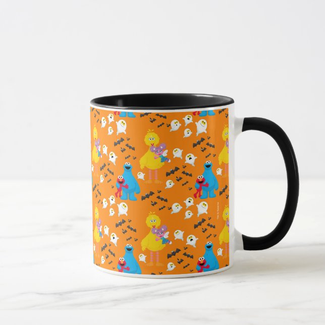 Sesame Street Halloween Bats & Ghosts Pattern Mug (Right)