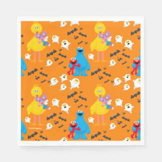 Sesame Street Halloween Bats & Ghosts Pattern Napkins