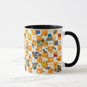 Sesame Street Halloween Checkered Pattern Mug