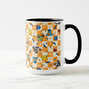 Sesame Street Halloween Checkered Pattern Mug